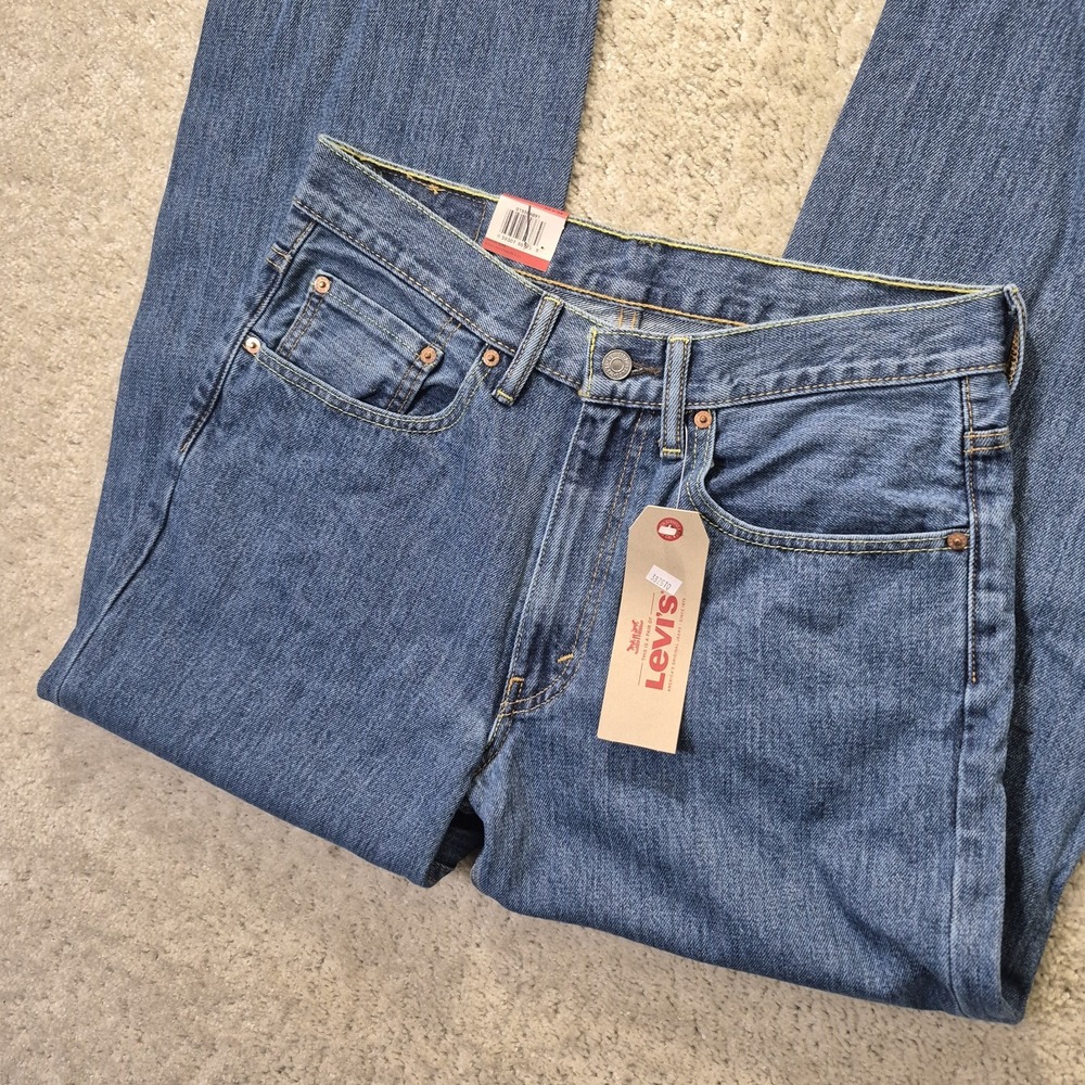 Levis 550 Jeans Mens ACTUAL 31/38 Blue Denim Relaxed Tapered Work Western New